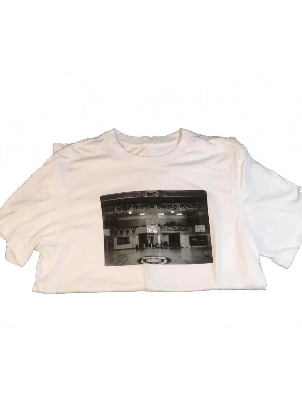 Nike Tee Graphic Sporty Streetwear Womens Small White Black 